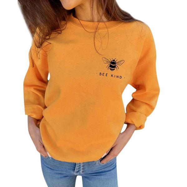 women's long sleeve tshirt autumn fashion sweatshirts bee kind letter print casual loose o-neck simple autumn long sleeve, White
women's long sleeve tshirt autumn fashion sweatshirts bee kind letter print casual loose o-neck simple autumn long sleeve, White