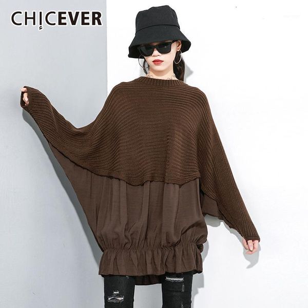 chicever knitted patchwork mesh dress female o neck batwing sleeve loose asymmetrical tunic mini women's dresses 2019 autumn new1, Black;gray
chicever knitted patchwork mesh dress female o neck batwing sleeve loose asymmetrical tunic mini women's dresses 2019 autumn new1, Black;gray