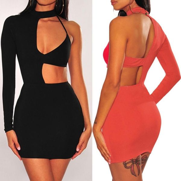 one shoulder backless bodycon club party dress women plus size halter solid slim short dress summer long sleeve mini dress, Black;gray
one shoulder backless bodycon club party dress women plus size halter solid slim short dress summer long sleeve mini dress, Black;gray