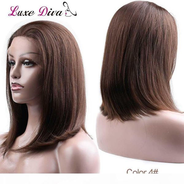 pre-colored lace front human hair wigs #4 #2 brown natural color 130% brazilian straight hair remy short lace wig for women, Black;brown
pre-colored lace front human hair wigs #4 #2 brown natural color 130% brazilian straight hair remy short lace wig for women, Black;brown