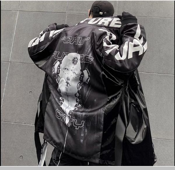 style characteristic dark winter cargo jackets coat men streetwear patchwork tactical function thick jacket parka harajuku windbreaker coat, Black
style characteristic dark winter cargo jackets coat men streetwear patchwork tactical function thick jacket parka harajuku windbreaker coat, Black