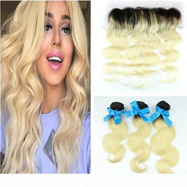 virgin peruvian blonde ombre hair with 13x4 lace frontal closure 4pcs lot body wave #1b 613 dark roots two tone 3bundles with frontals, Black
virgin peruvian blonde ombre hair with 13x4 lace frontal closure 4pcs lot body wave #1b 613 dark roots two tone 3bundles with frontals, Black