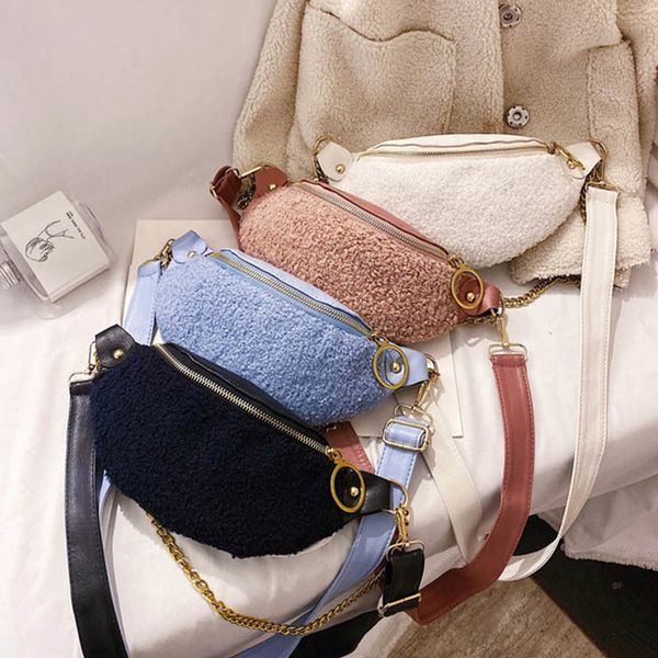 women's belt bag 2020 autumn and winter new waist bags lamb plush crossbody chest bag dumpling type fashion chain waist purse c1116
women's belt bag 2020 autumn and winter new waist bags lamb plush crossbody chest bag dumpling type fashion chain waist purse c1116
