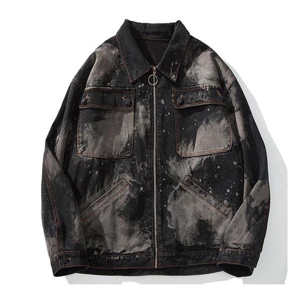 kiovno men tie dye denim jackets multi pockets splashing ink loose jeans jackets outwear male streetwear coats, Black;brown
kiovno men tie dye denim jackets multi pockets splashing ink loose jeans jackets outwear male streetwear coats, Black;brown