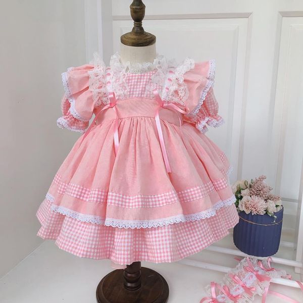 spanish lolita princess for girls baby girl clothes lace stitching puff sleeve birthday party dress vestidos y2600 t200709, Red;yellow
spanish lolita princess for girls baby girl clothes lace stitching puff sleeve birthday party dress vestidos y2600 t200709, Red;yellow