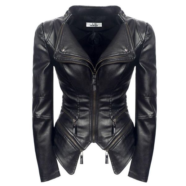 gothic women coat black fashion motorcycle outerwear faux leather pu jacket zipper slim plus size young girl spring hight street, Black;brown
gothic women coat black fashion motorcycle outerwear faux leather pu jacket zipper slim plus size young girl spring hight street, Black;brown