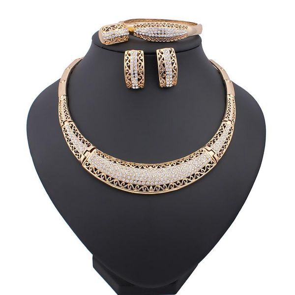 rose.store new women fashion wedding gold crystal bead necklace earrings bracelet ring african bridal jewelry sets, Silver
rose.store new women fashion wedding gold crystal bead necklace earrings bracelet ring african bridal jewelry sets, Silver