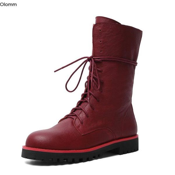 boots olomm women winter leather ankle square low heel round toe beige black wine red dress shoes us size 4-8.5
boots olomm women winter leather ankle square low heel round toe beige black wine red dress shoes us size 4-8.5