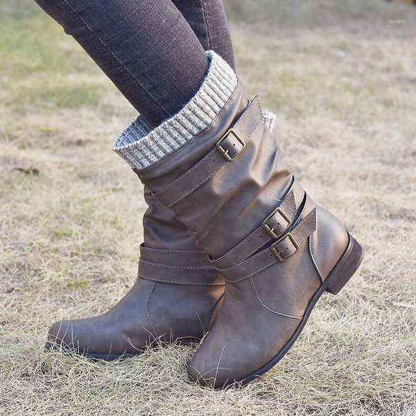 winter women mid-calf boots autumn wool patchwork pu buckle decoration slip-on motorcysle boot sd0181, Black
winter women mid-calf boots autumn wool patchwork pu buckle decoration slip-on motorcysle boot sd0181, Black