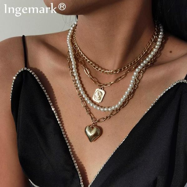 multilayer baroque pearl heart pendant choker necklace for women collares punk boho beaded chain necklace aesthetic goth jewelry, Silver
multilayer baroque pearl heart pendant choker necklace for women collares punk boho beaded chain necklace aesthetic goth jewelry, Silver