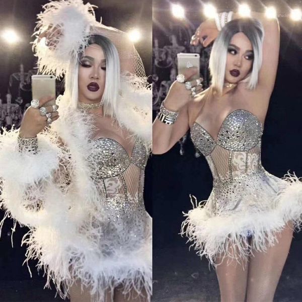 singer costume glisten rhinestones white feather dress birthday celebrate dresses nightclub party rave dance show outfit1, Black;red
singer costume glisten rhinestones white feather dress birthday celebrate dresses nightclub party rave dance show outfit1, Black;red