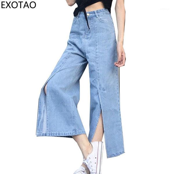 exotao vintage split wide leg denim pants for women ankle-length high waist jeans female 2017 autumn vaqueros pantalones mujer1, Blue
exotao vintage split wide leg denim pants for women ankle-length high waist jeans female 2017 autumn vaqueros pantalones mujer1, Blue