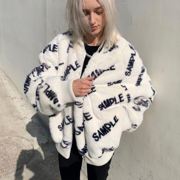 white furry jacket sweater for woman clothing warm thick for 2020 autumn winter streetwear harajuku kpop korean style, Black
white furry jacket sweater for woman clothing warm thick for 2020 autumn winter streetwear harajuku kpop korean style, Black