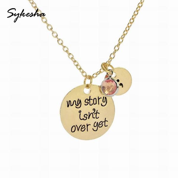 pendant necklaces jewelry various charm stone my story isn't over yet strong and brave necklace students teenagers, Silver
pendant necklaces jewelry various charm stone my story isn't over yet strong and brave necklace students teenagers, Silver
