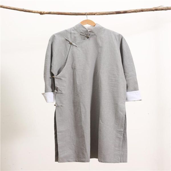 hand-designed men's chinese style loose linen black windshield sloping cardigan jacket, Tan;black
hand-designed men's chinese style loose linen black windshield sloping cardigan jacket, Tan;black