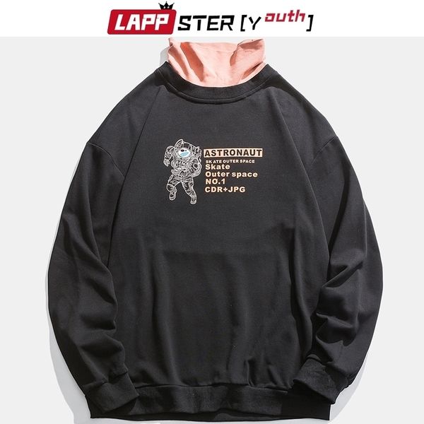 lappster-youth fake two pieces half turtleneck hoodies pullovers colorfull cotton sweatshirt harajuku streetwear clothing 201020, Black
lappster-youth fake two pieces half turtleneck hoodies pullovers colorfull cotton sweatshirt harajuku streetwear clothing 201020, Black