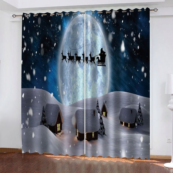 customized size luxury blackout 3d window curtains for living room blue christmas curtains personality curtains
customized size luxury blackout 3d window curtains for living room blue christmas curtains personality curtains