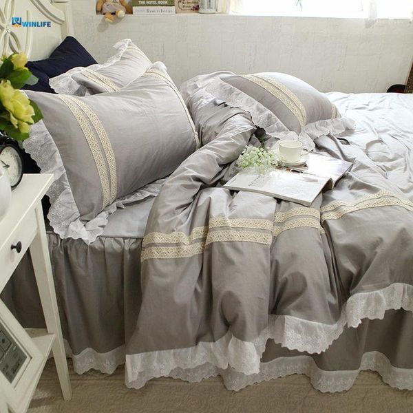 new grey lace bedding set lace ruffle duvet cover embroidery bedding elegant bedspread bed skirt princess bed textile sale1
new grey lace bedding set lace ruffle duvet cover embroidery bedding elegant bedspread bed skirt princess bed textile sale1