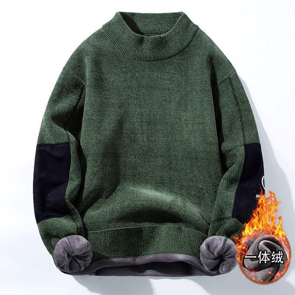 men's sweaters knitted autumn and winter plus velvet thick round neck bottoming shirt to keep warm all-in-one fleece, White;black
men's sweaters knitted autumn and winter plus velvet thick round neck bottoming shirt to keep warm all-in-one fleece, White;black