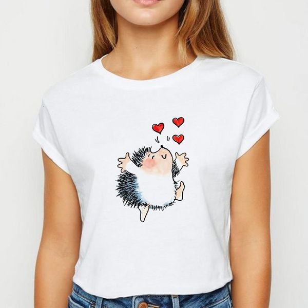 animal hedgehog love t shirt women kawaii spring summer tshirt prevalent cartoon women's shirt ropa mujer o-collar t-shirts, White
animal hedgehog love t shirt women kawaii spring summer tshirt prevalent cartoon women's shirt ropa mujer o-collar t-shirts, White