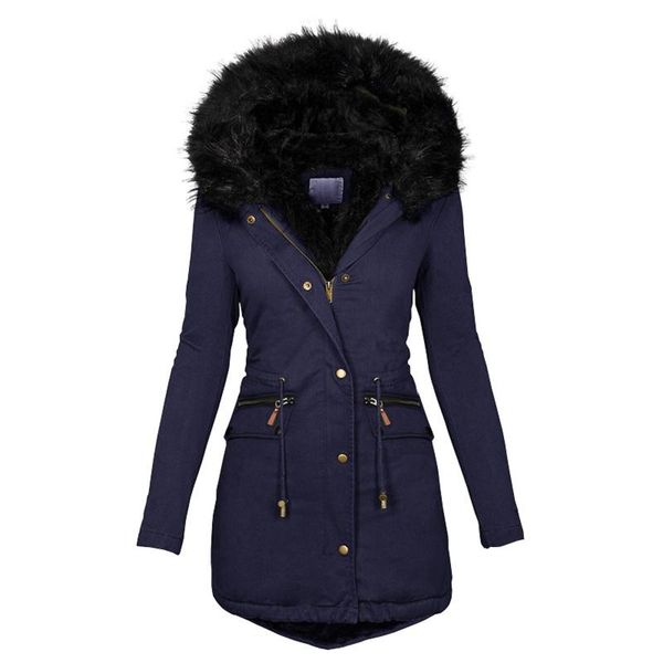 women's down & parkas women casual thicker winter slim lammy jacket coat overcoat ladies medium long big hair collar thickened cotton s, Black
women's down & parkas women casual thicker winter slim lammy jacket coat overcoat ladies medium long big hair collar thickened cotton s, Black