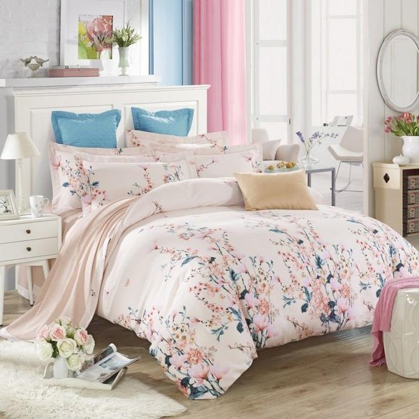 floral blossom printed duvet cover bed sheet set king size 4pcs 100%brushed cotton bedding set ultra soft and easy care
floral blossom printed duvet cover bed sheet set king size 4pcs 100%brushed cotton bedding set ultra soft and easy care
