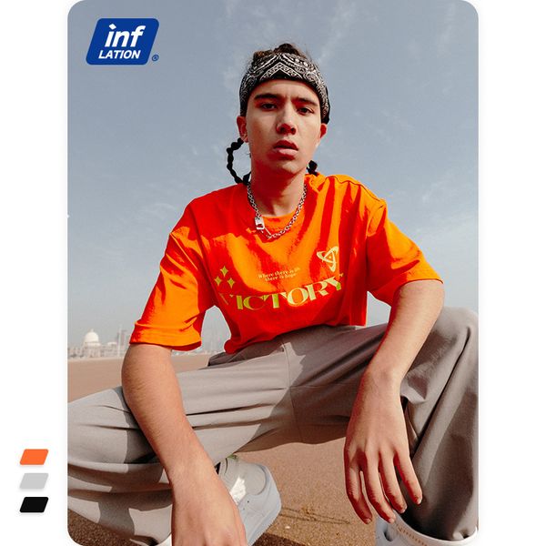 inf men's clothing - spring / summer 2021 new fashion brand simple versatile letter print drop shoulder sleeve loose short sleeve men&#, White
inf men's clothing - spring / summer 2021 new fashion brand simple versatile letter print drop shoulder sleeve loose short sleeve men&#, White