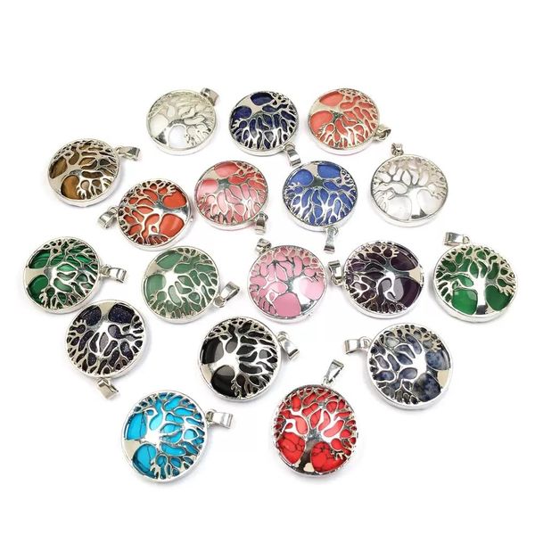 2022 new natural stone hollow tree of life pendant pink tiger's eye healing crystal charms rose quartz for necklace jewelry making wome, Silver
2022 new natural stone hollow tree of life pendant pink tiger's eye healing crystal charms rose quartz for necklace jewelry making wome, Silver