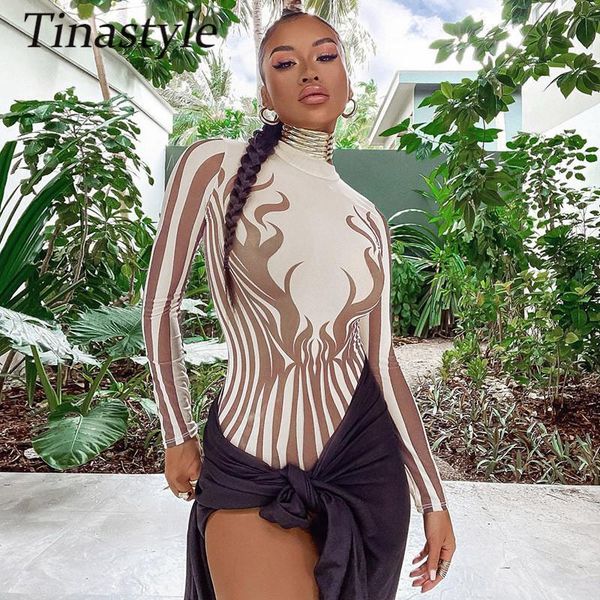 women's jumpsuits & rompers tinastyle print bodycon bodysuit women long sleeve turtleneck skinny party body suit casual one piece, Black;white
women's jumpsuits & rompers tinastyle print bodycon bodysuit women long sleeve turtleneck skinny party body suit casual one piece, Black;white