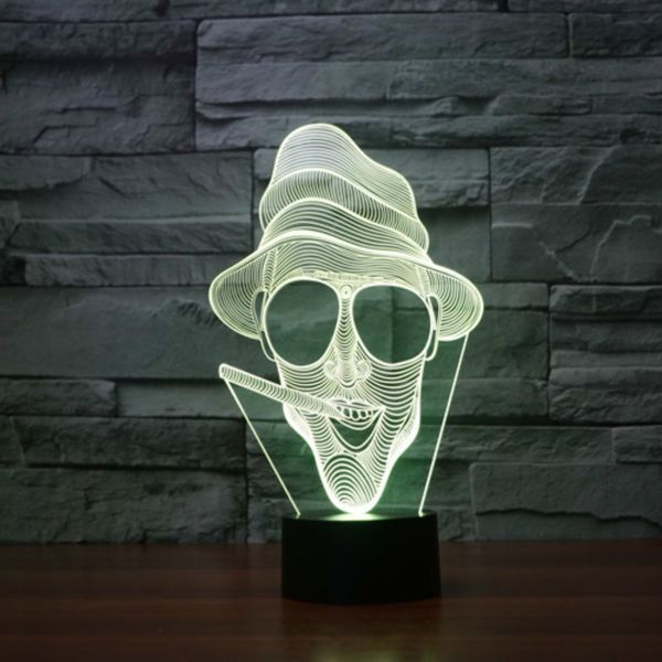 dc night 3d lamp smoking light man illusion 5v usb charging aa battery drop ing 
dc night 3d lamp smoking light man illusion 5v usb charging aa battery drop ing