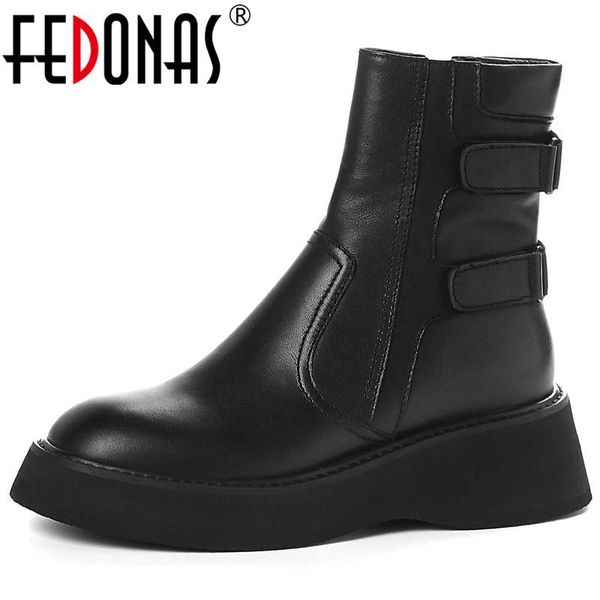 boots fedonas buckle zipper women flats platform ankle fashion genuine leather female motorcycle party dancing shoes woman, Black
boots fedonas buckle zipper women flats platform ankle fashion genuine leather female motorcycle party dancing shoes woman, Black