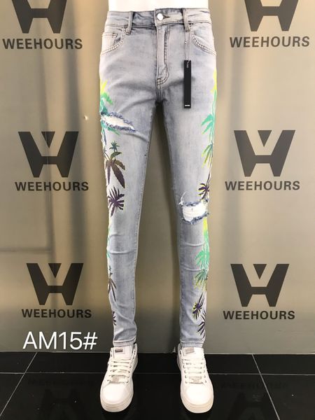 new style men's and women's jeans slim locomotive denim fashion trendy hip-hop men's jeans am15, Blue
new style men's and women's jeans slim locomotive denim fashion trendy hip-hop men's jeans am15, Blue