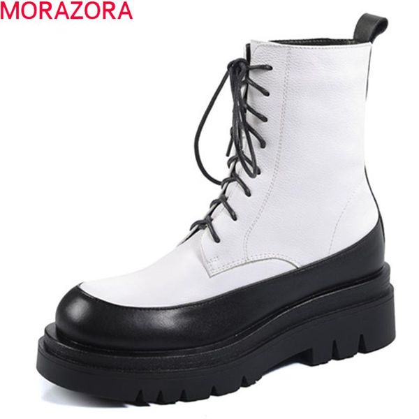 boots morazora 2021 arrival fashion women brand genuine leather square heels mixed colors winter ankle, Black 
boots morazora 2021 arrival fashion women brand genuine leather square heels mixed colors winter ankle, Black