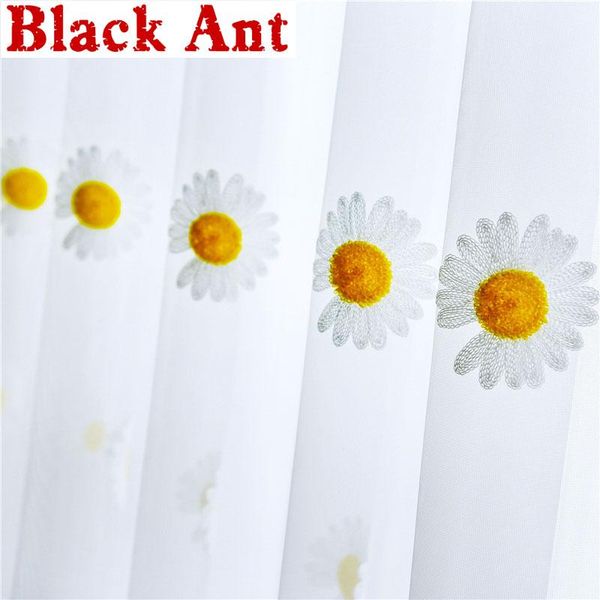 korean pastoral daisy design embroidered curtain tulle for girl bedroom living room nordic kitchen sheer window screen x-jd823f
korean pastoral daisy design embroidered curtain tulle for girl bedroom living room nordic kitchen sheer window screen x-jd823f