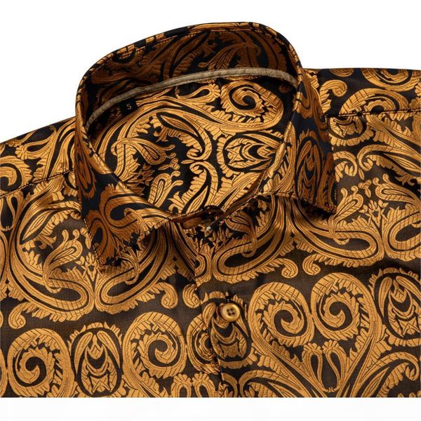 gold paisley bright silk shirts men autumn long sleeve casual flower shirts for men fit dress, White;black
gold paisley bright silk shirts men autumn long sleeve casual flower shirts for men fit dress, White;black