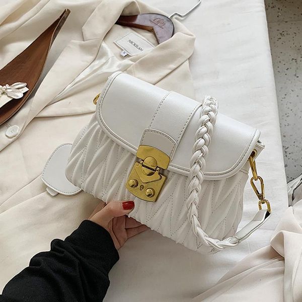 casual women's square armpit bags designer pu leather pleated lock handbags female elegant shoulder messenger bag
casual women's square armpit bags designer pu leather pleated lock handbags female elegant shoulder messenger bag
