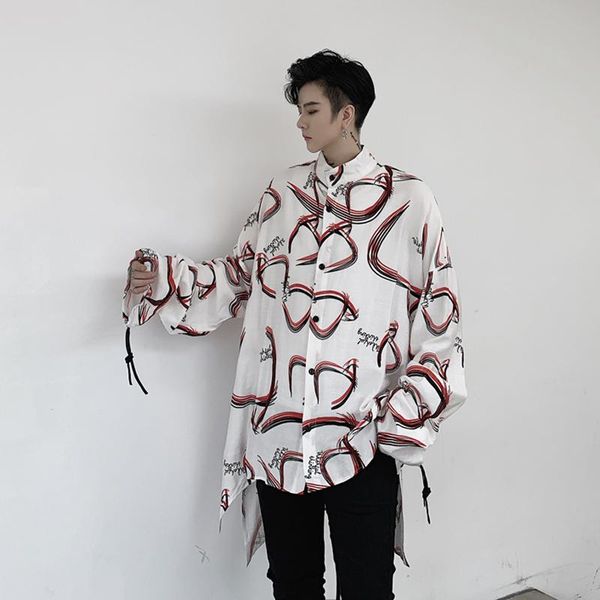 xlautumn personality printing drawstring design men and women models loose lazy long sleeve shirt tide male hip hop shirt, White;black
xlautumn personality printing drawstring design men and women models loose lazy long sleeve shirt tide male hip hop shirt, White;black