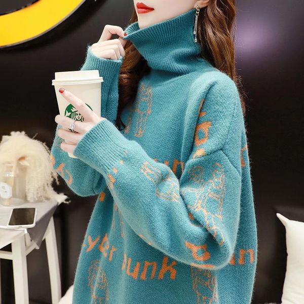 women's sweaters medium and long thickened high neck sweater korean version loose versatile knitted bottoming shirt, White;black
women's sweaters medium and long thickened high neck sweater korean version loose versatile knitted bottoming shirt, White;black