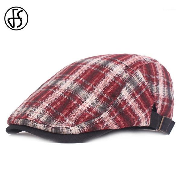 fs spring summer women checkered flat cap casual cotton classic red beige plaid stylish golf beret hat men gorro gatsby1, Blue;gray
fs spring summer women checkered flat cap casual cotton classic red beige plaid stylish golf beret hat men gorro gatsby1, Blue;gray