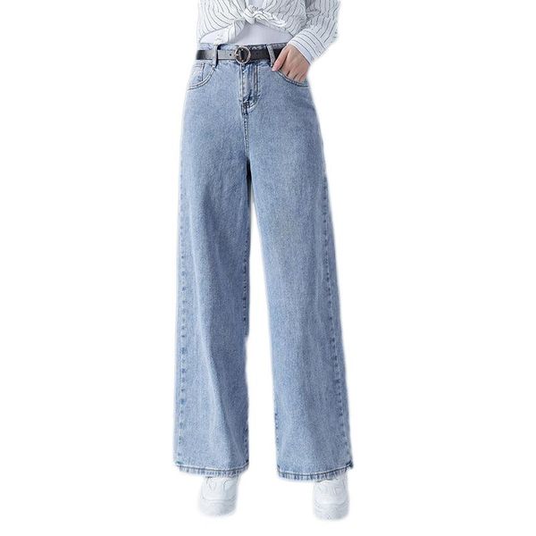 the new 2020 denim wide-leg trousers for women are baggy, high-waisted and straight, with a slim look, Blue
the new 2020 denim wide-leg trousers for women are baggy, high-waisted and straight, with a slim look, Blue