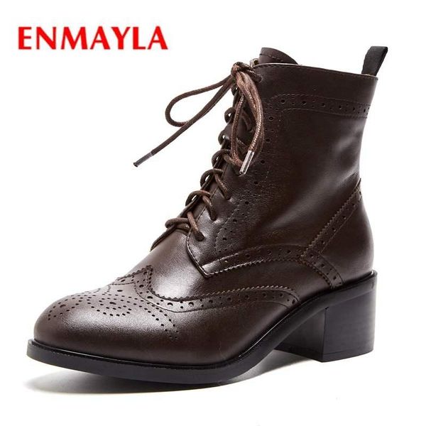 ENMAYLA Lace-Up Basic Round Toe Ankle Boots Women Shoes Botas Mujer Invierno Size34-40 ZYL1610, Black
ENMAYLA Lace-Up Basic Round Toe Ankle Boots Women Shoes Botas Mujer Invierno Size34-40 ZYL1610, Black