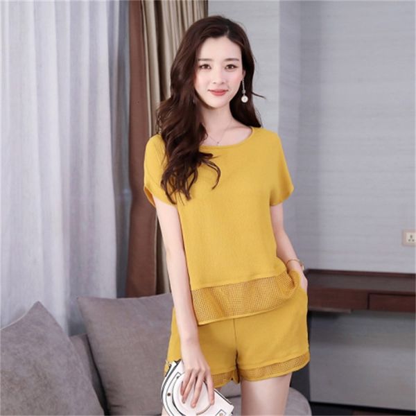 female chiffon sets of two korean summer clothes combining elastic waistband shorts femme piece defines womens outfits dxk4, White
female chiffon sets of two korean summer clothes combining elastic waistband shorts femme piece defines womens outfits dxk4, White