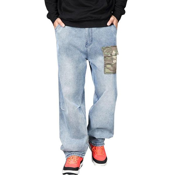 men's jeans for men mens straight denim cargo pants biker baggy loose blue with side pockets
men's jeans for men mens straight denim cargo pants biker baggy loose blue with side pockets