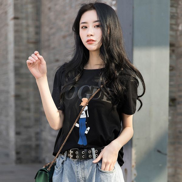 popular women's t shirt summer cotton material o- neck clothing om904l tusl, White
popular women's t shirt summer cotton material o- neck clothing om904l tusl, White