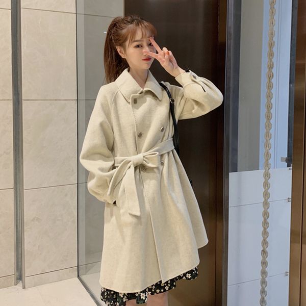 2021 new autumn winter korean fashion women's coat mid-length versatile loose casual woolen cloth jacket female tide a239, Black
2021 new autumn winter korean fashion women's coat mid-length versatile loose casual woolen cloth jacket female tide a239, Black
