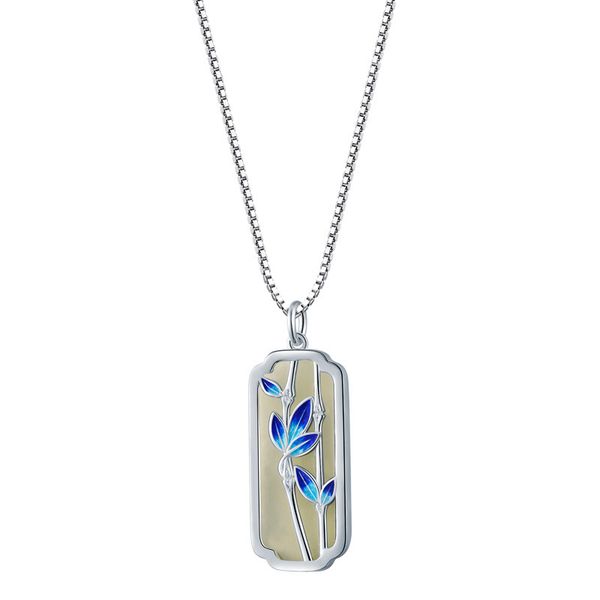 s925 female taiketai silver necklace hetian jade cloisonne artistic pendant chain burnt blue ornament rvjo
s925 female taiketai silver necklace hetian jade cloisonne artistic pendant chain burnt blue ornament rvjo