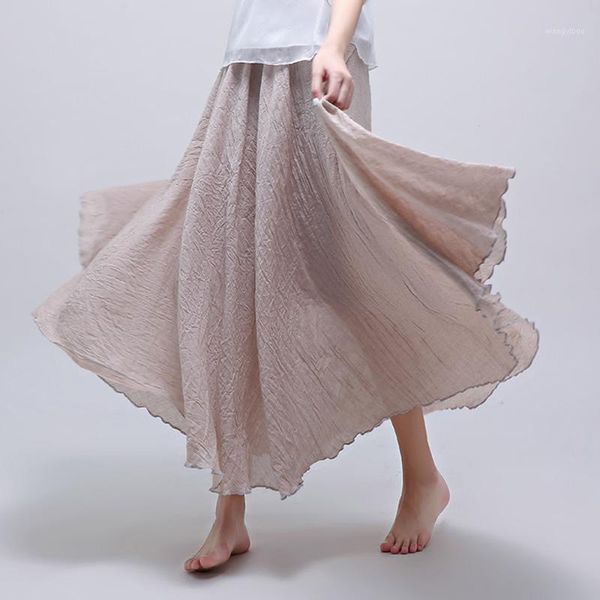 2020 high waist women vintage cotton linen mori girl long skirts ruffles fashion solid summer boho maxi skirt saia longa faldas1, Black
2020 high waist women vintage cotton linen mori girl long skirts ruffles fashion solid summer boho maxi skirt saia longa faldas1, Black