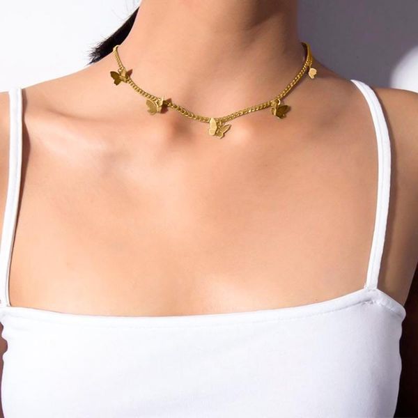 chokers 1 pc cute butterfly choker necklace for women hollow pendant chain collar female chocker shining jewelry, Golden;silver
chokers 1 pc cute butterfly choker necklace for women hollow pendant chain collar female chocker shining jewelry, Golden;silver