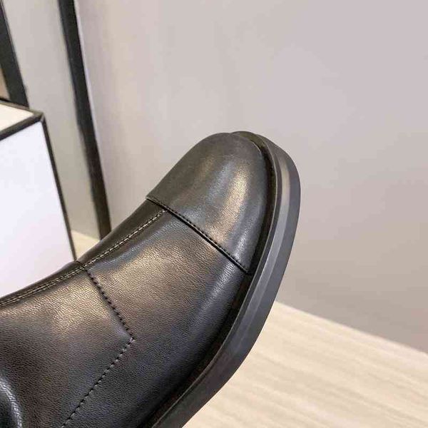 leather style boots not over the knee thin elastic flat bottomed high riding, Black
leather style boots not over the knee thin elastic flat bottomed high riding, Black