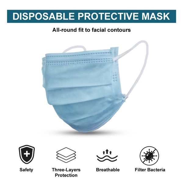 50pcs/box disposable mask dust mask cover 3 layer ear-loop breathable filter protective mask soft breathable outdoor
50pcs/box disposable mask dust mask cover 3 layer ear-loop breathable filter protective mask soft breathable outdoor